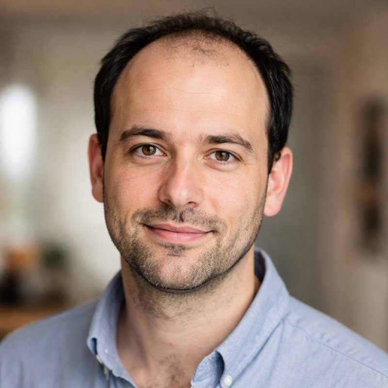 Straight hair front view